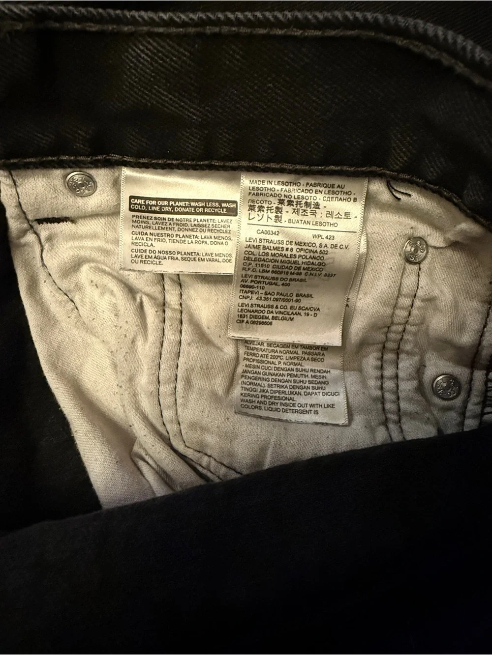 Levi’s 550 Relaxed Fit Black Jeans Men’s Size 40x30